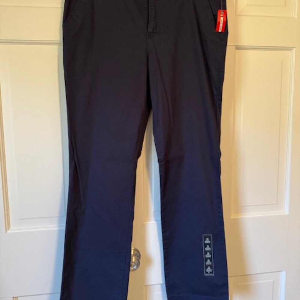 St. John's Bay Navy New with Tags Straight Fit Straight Leg Pants